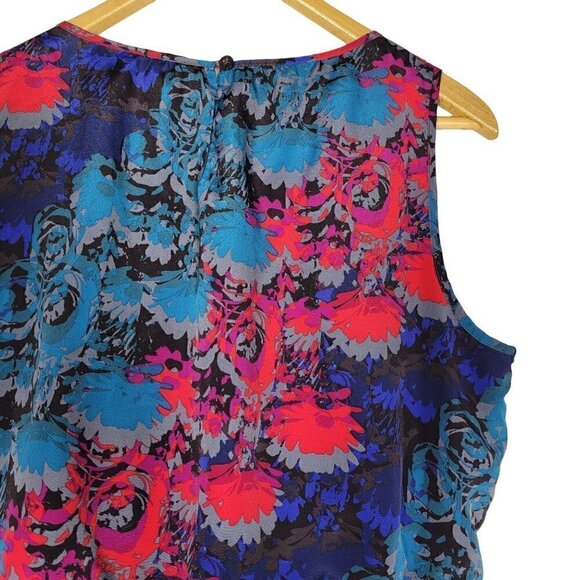 Banana Republic Women's Vibrant Color Floral Draped Detail Dress Size 14 - Picture 10 of 13